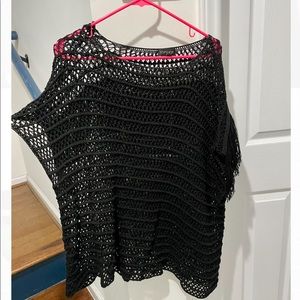 TopShop, Black Coverup Shirt